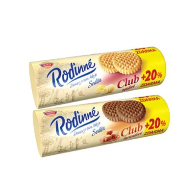 Rodinné sušenky Club máslové 140 g+20% zdarma